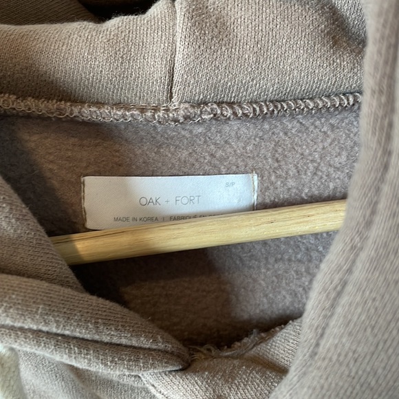 Oak + Fort size S oversized hooded sweatshirt dress - Picture 2 of 4